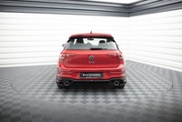 Diffusor Heck Ansatz FüR + Endschalldampfer Sportauspuff Attrappe VW Golf 8 CD