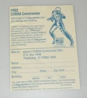 1982 Free Cobra Commander v1 Figure Order Form Vintage G.I. GI Joe Lot 3.75 ARAH