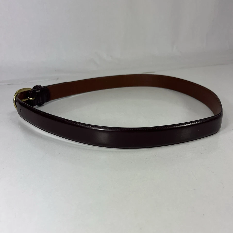 Cinturón de vestir COACH usado marrón cuero de vaca pulido - 3921 - talla 36/90 Foto 3 de 4