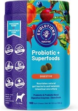 NaturVet Evolutions Probiotic Superfoods Dog Digestive Supplement 180 Soft Chews