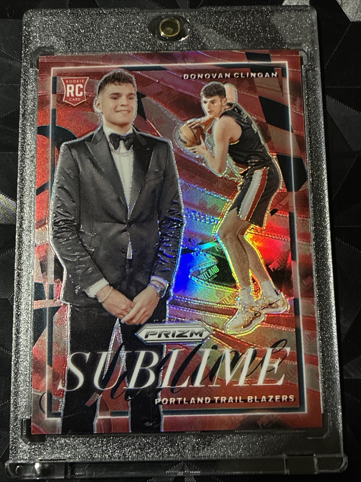2024-25 Panini Prizm Sublime Case Hit Donovan Clingan RC Portland Trail Blazers