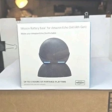 Mission Battery Base Amazon Echo Dot Sealed 4th Gen Black Dock 