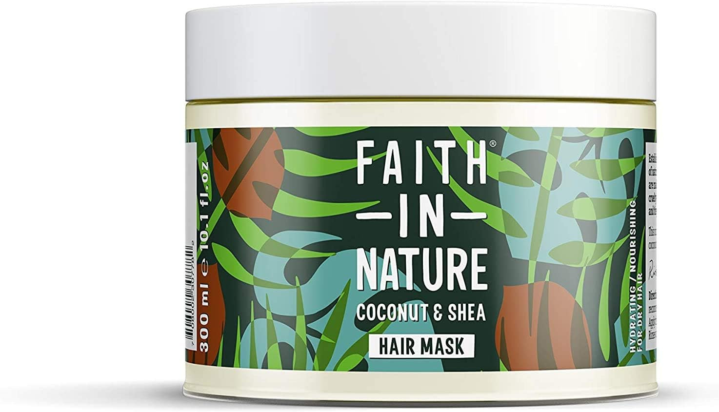 Faith in Nature Organic Coconut and Shea Butter Hair Mask, Hydrating for Dry Hai