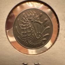 1967 Singapore 10 Cents Copper-Nickel Coin KM#4 Seahorse Design