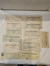 Antique Lot of 140 Cancelled Checks Farmers & Mechanics Bank Was DC 1908 - 1924