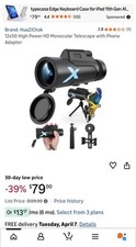 High Powered HD Monocular Telescope With Phone Adapter