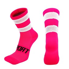 Pro Reflective Cycling Sports Ankle Socks Riding Bicycle Bike XC MTB BMX Pink