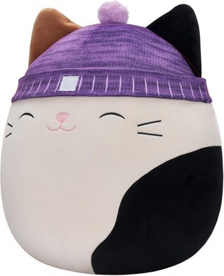 Squishmallows Original Cam The Calico Cat 16 Zoll Plüsch mit lila Beanie Large