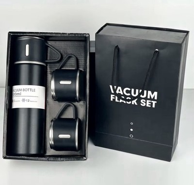 Thermos Coffee /Tea Travel Mug Stainless Steel Vacuum Flask Double Wall Gift Set