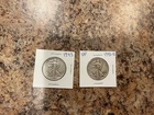 Walking Liberty Half Dollars 1943 & 1943D 90% silver Lot of 2 Circulated, Nice!