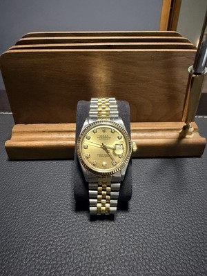Rolex Yellow Gold Oyster Perpetual Datejust Champage Dial