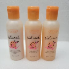 Avon (Qty 3) Naturals PEACH Shower Gel, Foam Bath, Body Lotion 2 fl oz (Sealed) 