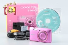 Nikon COOLPIX S3600 Azalea Pink 20.0 MP Digital Camera w/ Box Very Good 
