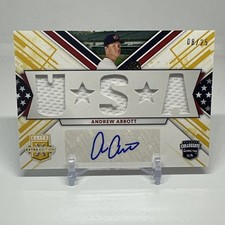 Updated Andrew Abbott 2019 Panini Elite Extra USA Rookie Patch Auto Gold /25