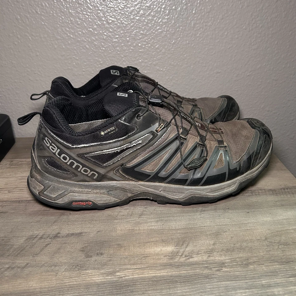 Salomon X Ultra 3 GTX Men Sz 13 GoreTex Black Grey Contagrip Hiking Shoes 171383 - Image 3 of 4