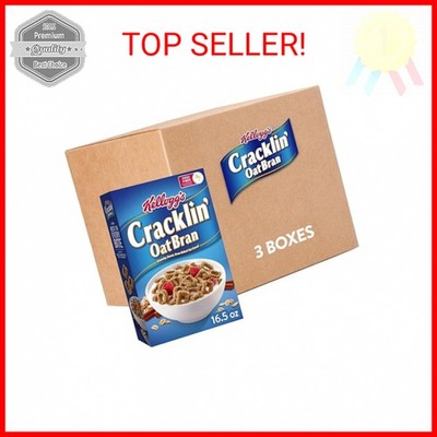 Kellogg's Cracklin' Oat Bran Breakfast Cereal, Fiber Cereal, Family Cereal, Orig