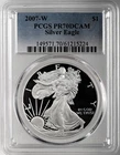 2007-W  $1  PROOF AMERICAN SILVER EAGLE (ASE/SAE) PCGS PR70 DCAM  #61215224