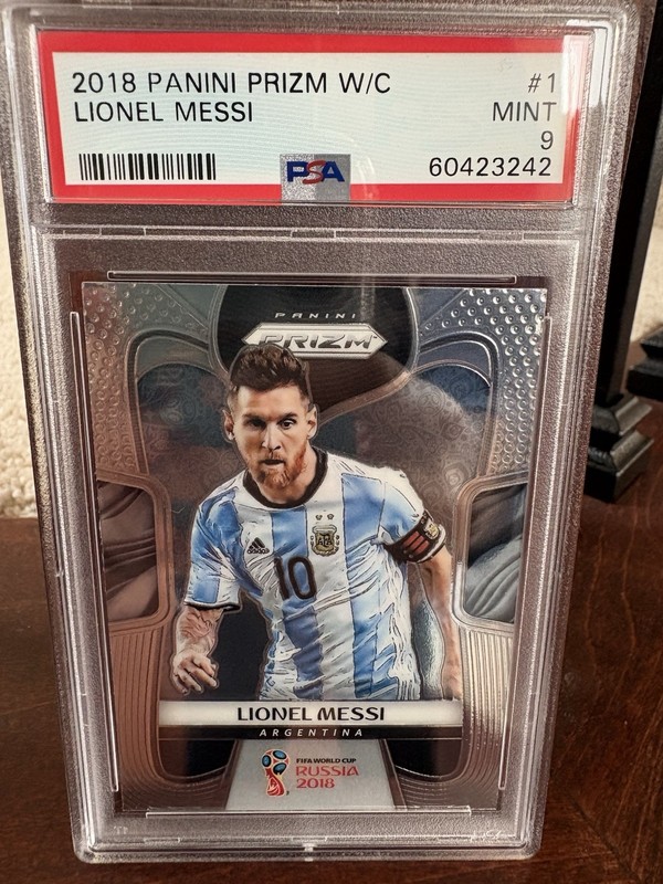 2018 PANINI PRIZM WORLD CUP RUSSIA #1 LIONEL MESSI PSA 9 MINT ARGENTINA 🐐