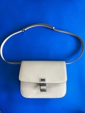 CELINE Beige Shoulder Bag Metal Clasp Inner P...