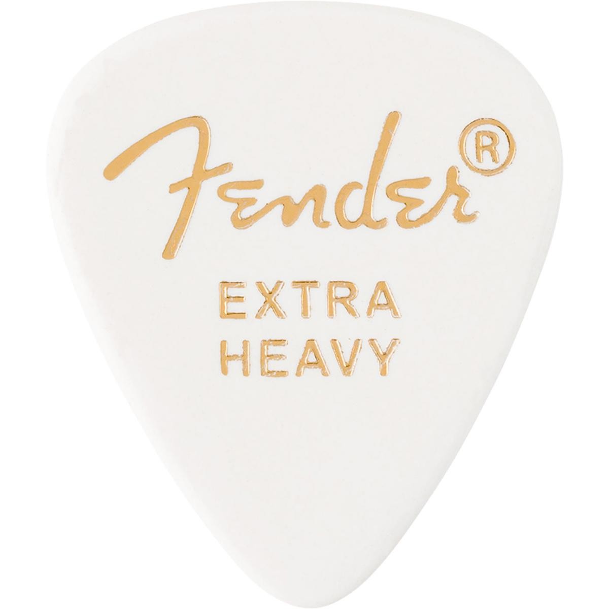 Медиаторы из целлулоида премиум-класса Fender 351 Shape для гитар, очень тяжелые, 12 упаковок, Белые