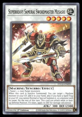 Yugioh Superheavy Samurai Swordmaster Musashi ETCO-EN099 Common 1st Edition NM