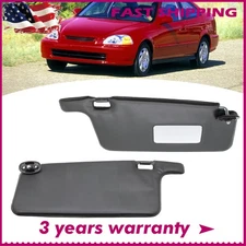 TYT307020005B For Honda Civic 1996-2001 Interior Sunvisor Pair LHD Black 2x