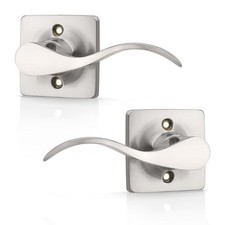 Pack Door Handles Brushed Nickel Right Left-Handed Dummy Lever 2 Satin Nickel