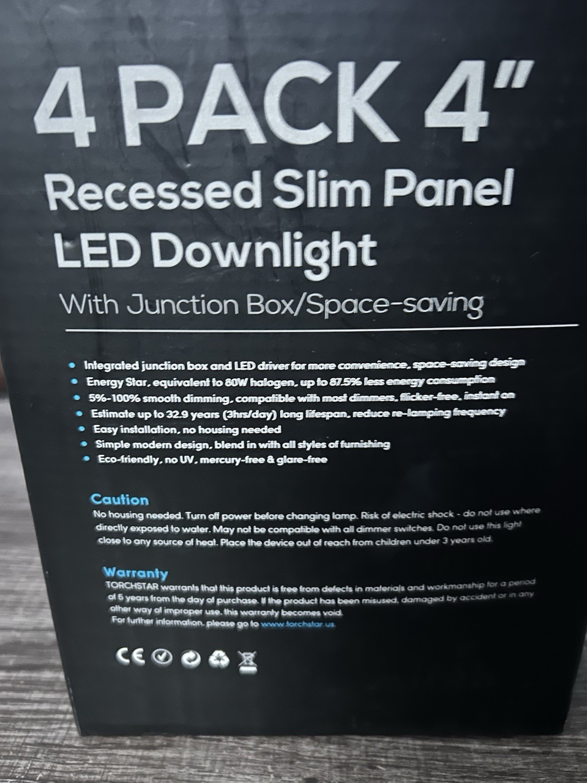 Torchstar Led recessed light 10W 4 inch Ultra-Thin downlight pack of 4