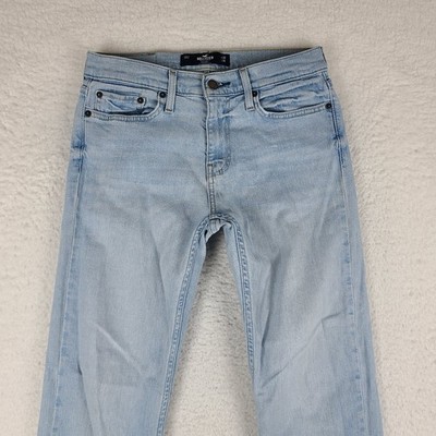 Hollister Jeans Mens 28x30 Blue Straight Epic Flex Light Wash