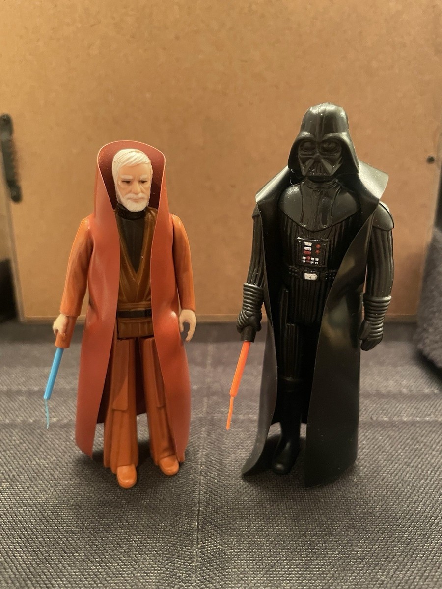Star Wars Vintage 1977 Darth Vader NO COO & Obi Wan HK Original