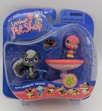 2006 LPS Littlest Pet Shop Squirrel 131 & pink parakeet 132 in sealed package