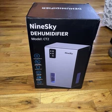 NINESKY DEHUMIDIFIER FOR HOME 95 OZ WATER TANK 800 SQ.FT CT2 - WHITE/BLACK