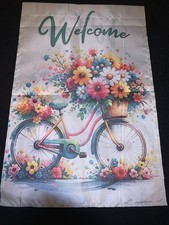 Beautiful Spring Welcome Garden Flag -12x18 Inch, Double Sided Polyester