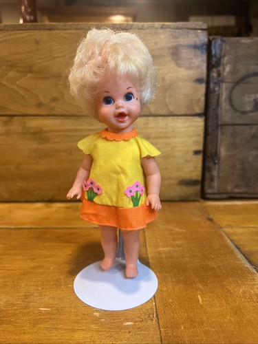 7" Vintage Mattel "Baby Fun" Doll 1968 All Original Clothes No Shoes