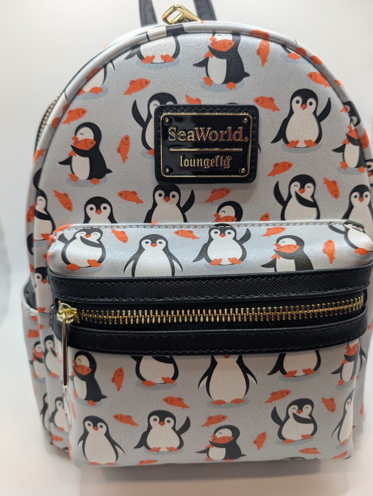 Loungefly SeaWorld Parks Exclusive All Over Penguin Mini Backpack