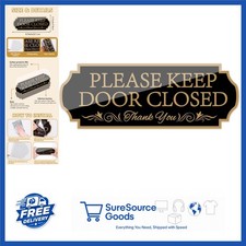 9in Keep Door Closed Sign Self-Adhesive Vinyl for Workplace Cafe Restaurant