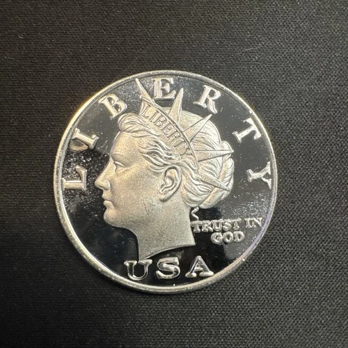 2003 Silver 1 oz NORFED Liberty $10 Proof Like Variant 8.5 Big E Long Hair Rare!