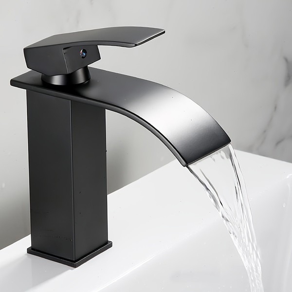 Waschtischarmatur Badarmatur Wasserhahn Bad Waschbecken Mischbatterie Chrom Hahn-image