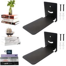 Invisible Floating Bookshelves Wall Mounted Heavy-Duty Book Organizers Iron W