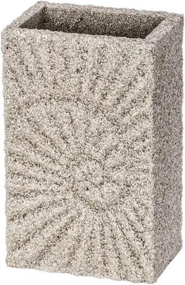 WENKO Zahnputzbecher Fossil Beige - Zahnbürstenhalter Badezimmerbecher
