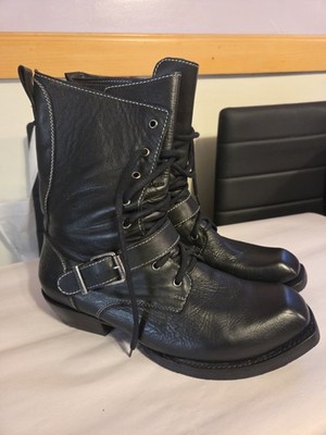 John Fluevog Earl Of Warwicks Coventry Mens Lace Up Boot With Strap Size 12