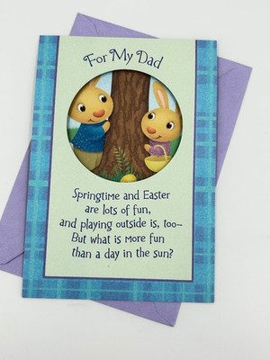 Hallmark Connections Easter Card For Dad Bunnies Spring Die-Cut Door Hanger