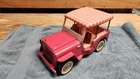 VINTAGE Tonka Pink Beach Surrey Jeep, Truck, Pressed Steel Toy Vehicle