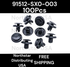 100PCS 91512-SX0-003 Fender Liner Retainer Fastener Clips For Honda