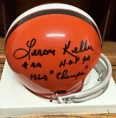 Leroy Kelly Signed Browns Mini Helmet with COA and Signing Ticket - Picture 2 of 3