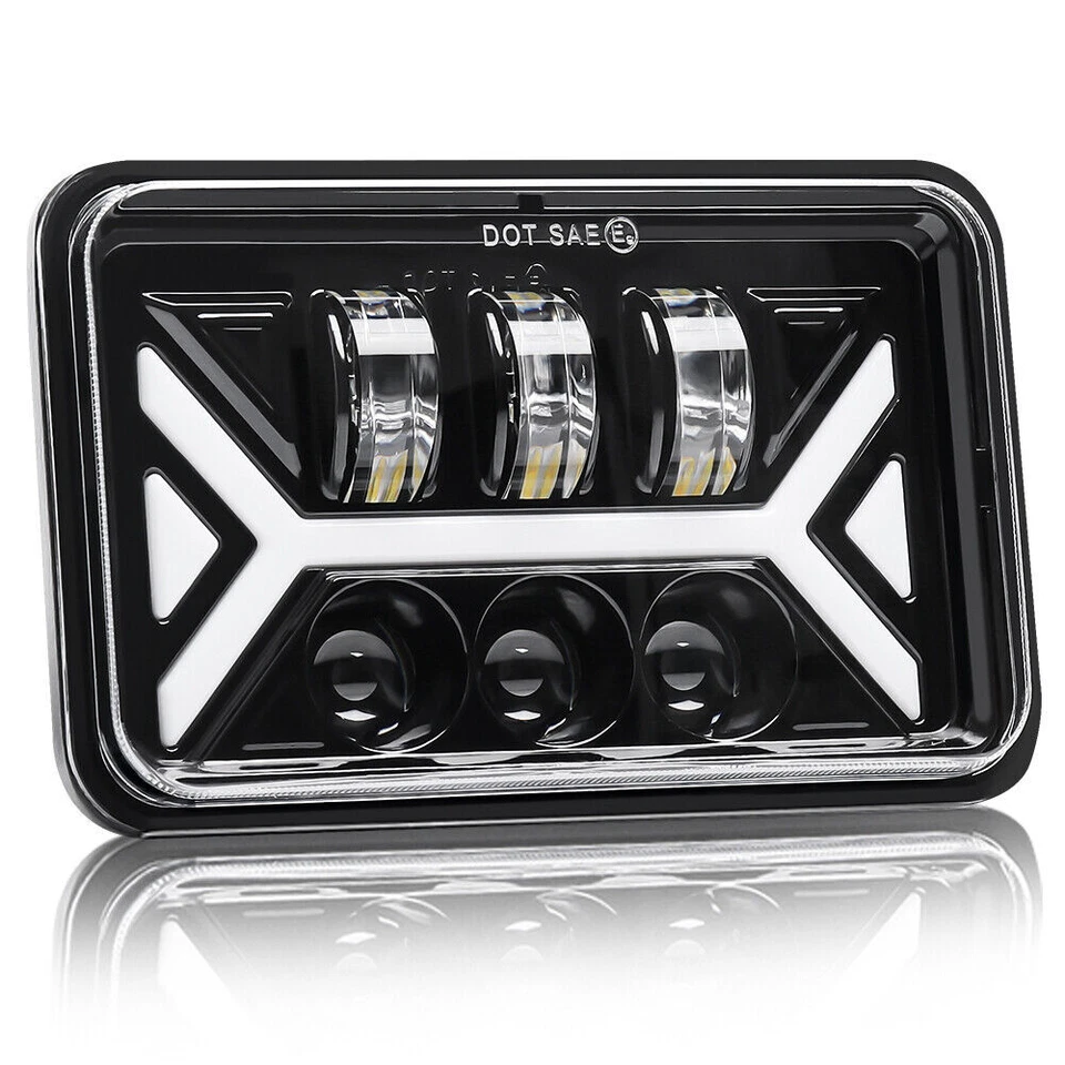 4 PIEZAS 4x6"" Faros LED Luz de giro DRL de haz alto/bajo para Isuzu NQR NPR NPR-HD FTR Foto 2 de 4