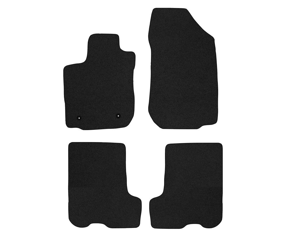 Tapis de Sol Auto pour Rénover l'Intérieur Dacia Sandero 2 Noir et Rouge