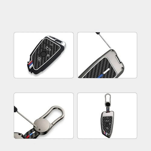 Zinc Alloy Silicone Car Key Fob Case Cover For BMW X1 X2 X3 X4 X5 X6 X7 2 3 5 6 - Picture 11 of 14