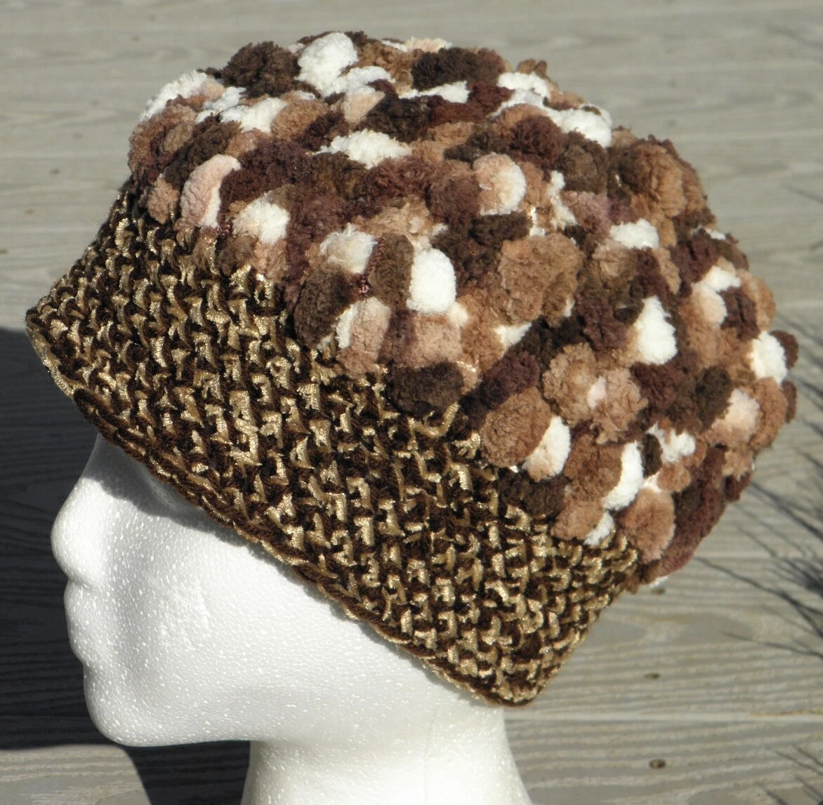 Fuzzy Mud Pie Toddler Unisex Crocheted Beanie - Handmade by Michaela
