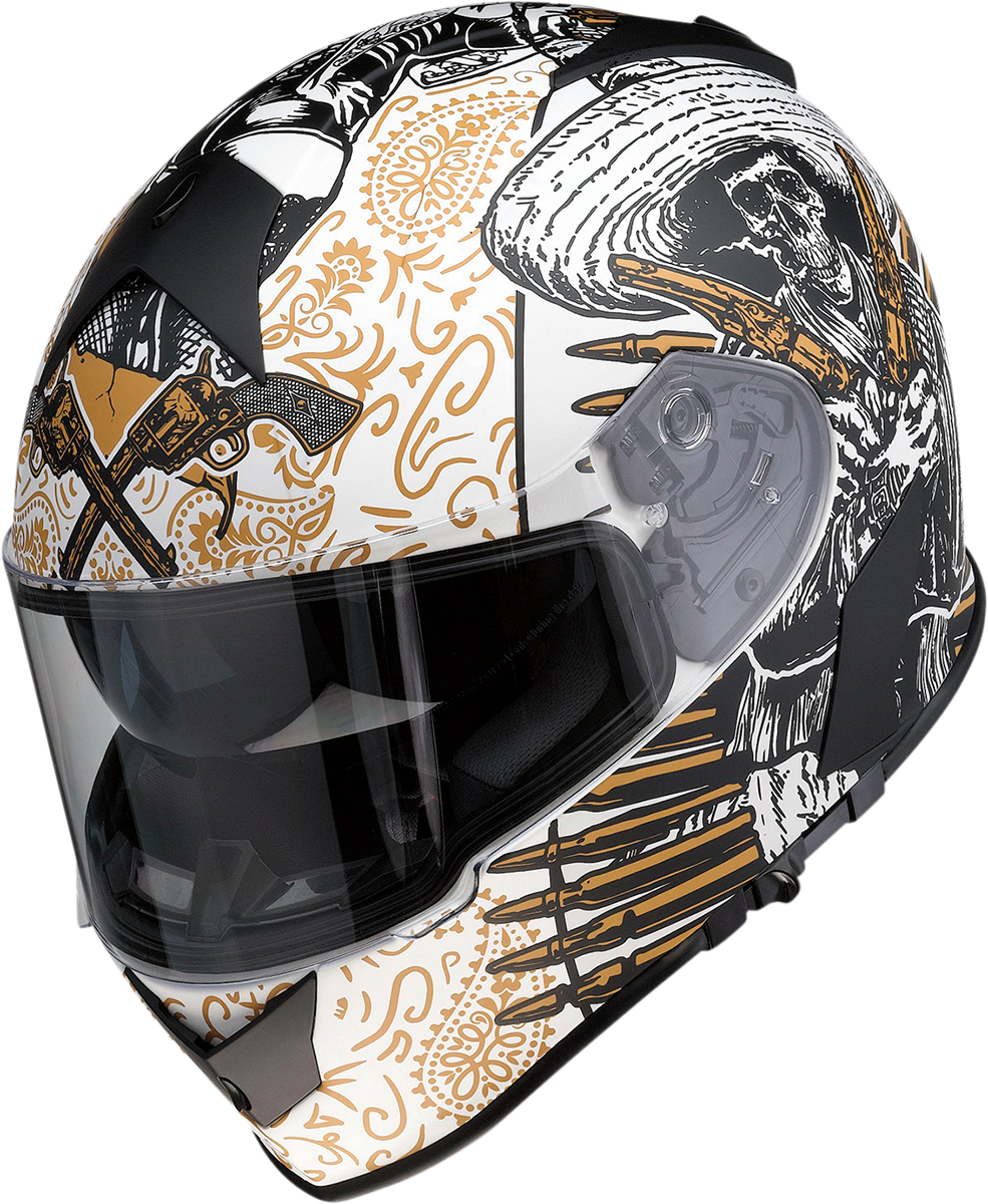Z1R Warrant Helmet - Sombrero - White/Gold - Small 0101-14165 0101